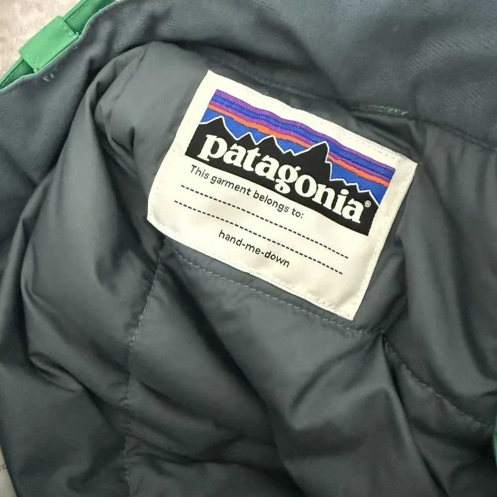 Patagonia Snow Pants Kids Size 5-6 Green H2No Insulated Ski Snowboard Gear